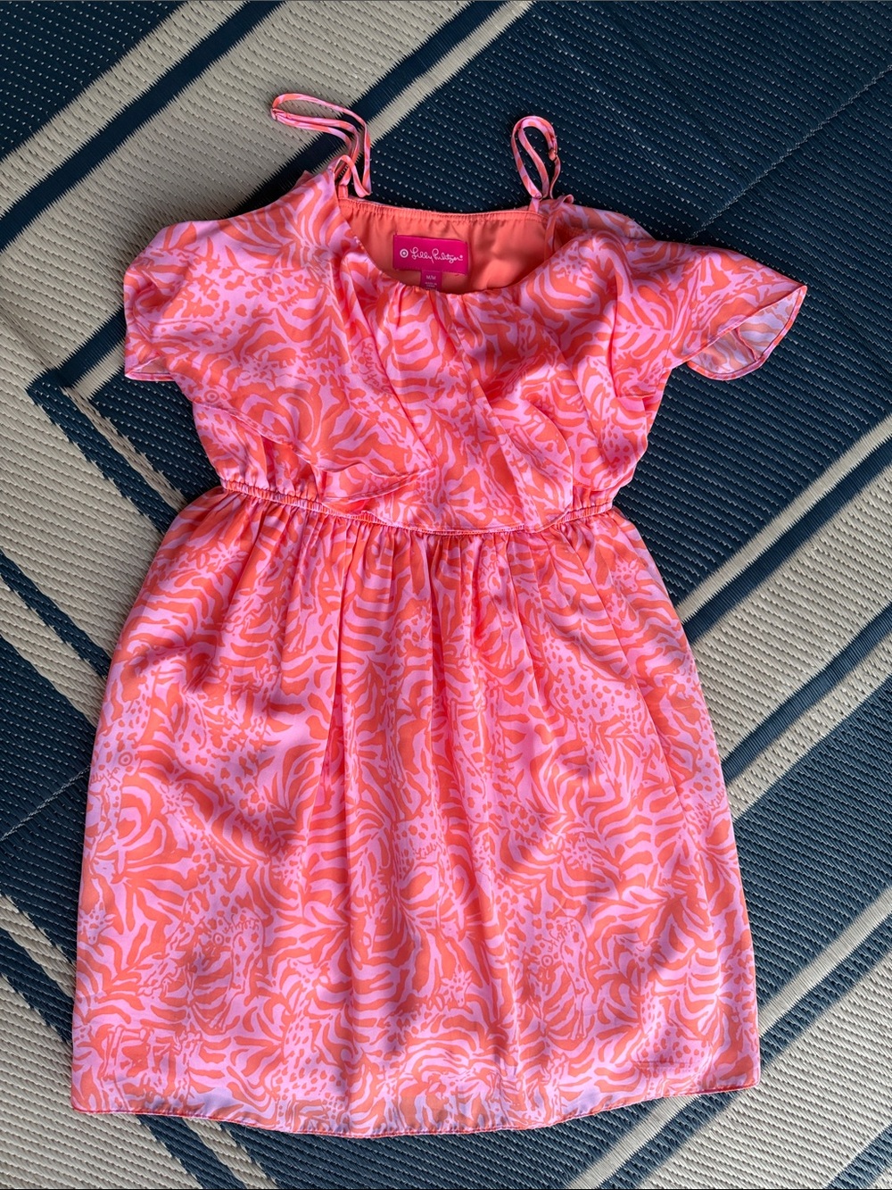 Lilly Pulitzer for Target Pink & Coral Girls' Ruffle Sleeve Sundress